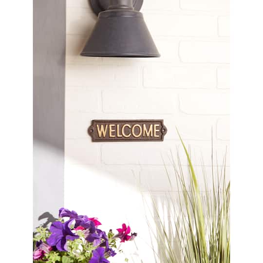Welcome Cast Iron Sign